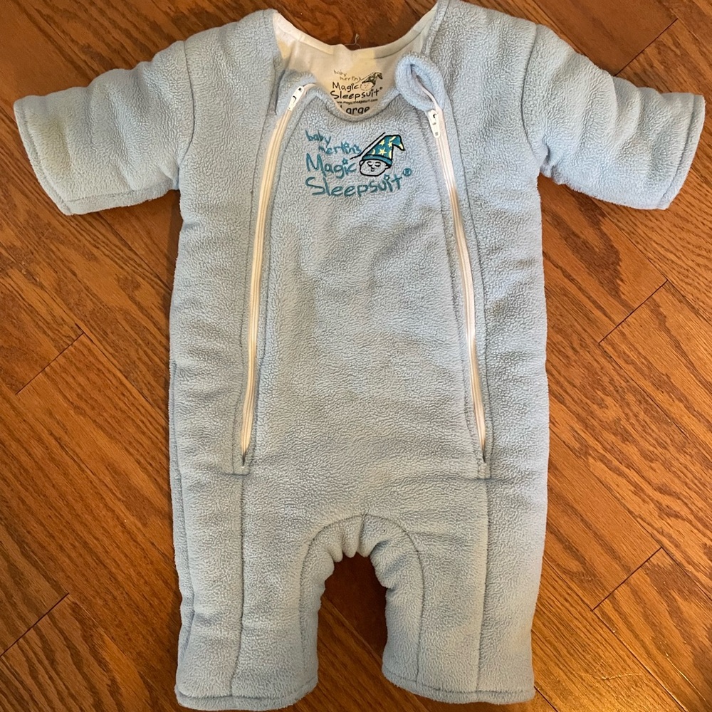 Baby Merlin's Magic Sleepsuit - Cozy Blue Pajama Bodysuit